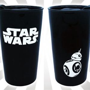 New Disney Star Wars BB-8  6" Ceramic Travel Mug With Sliding Plastic Lid Black